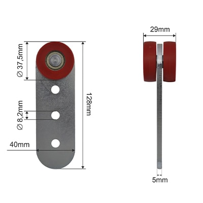 Ролик тента под заклепку Schmitz (Красный)